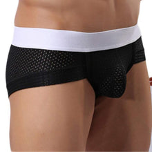 Low-waisted Ventilation Men Underwear Boxer Briefs Straight Angle Underpants BK