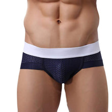 Low-waisted Ventilation Men Underwear Boxer Briefs Straight Angle Underpants BK