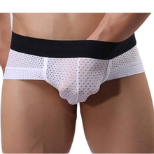 Low-waisted Ventilation Men Underwear Boxer Briefs Straight Angle Underpants BK