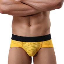 Low-waisted Ventilation Men Underwear Boxer Briefs Straight Angle Underpants BK