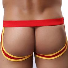 Men's Hot Sexy Lycra Jockstrap Underwear Boxer Brief Shorts Underpants BK L
